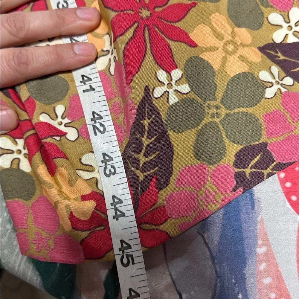 J. Crew Multicolor Floral knee length wrap Dress spaghetti straps Y2K size 14